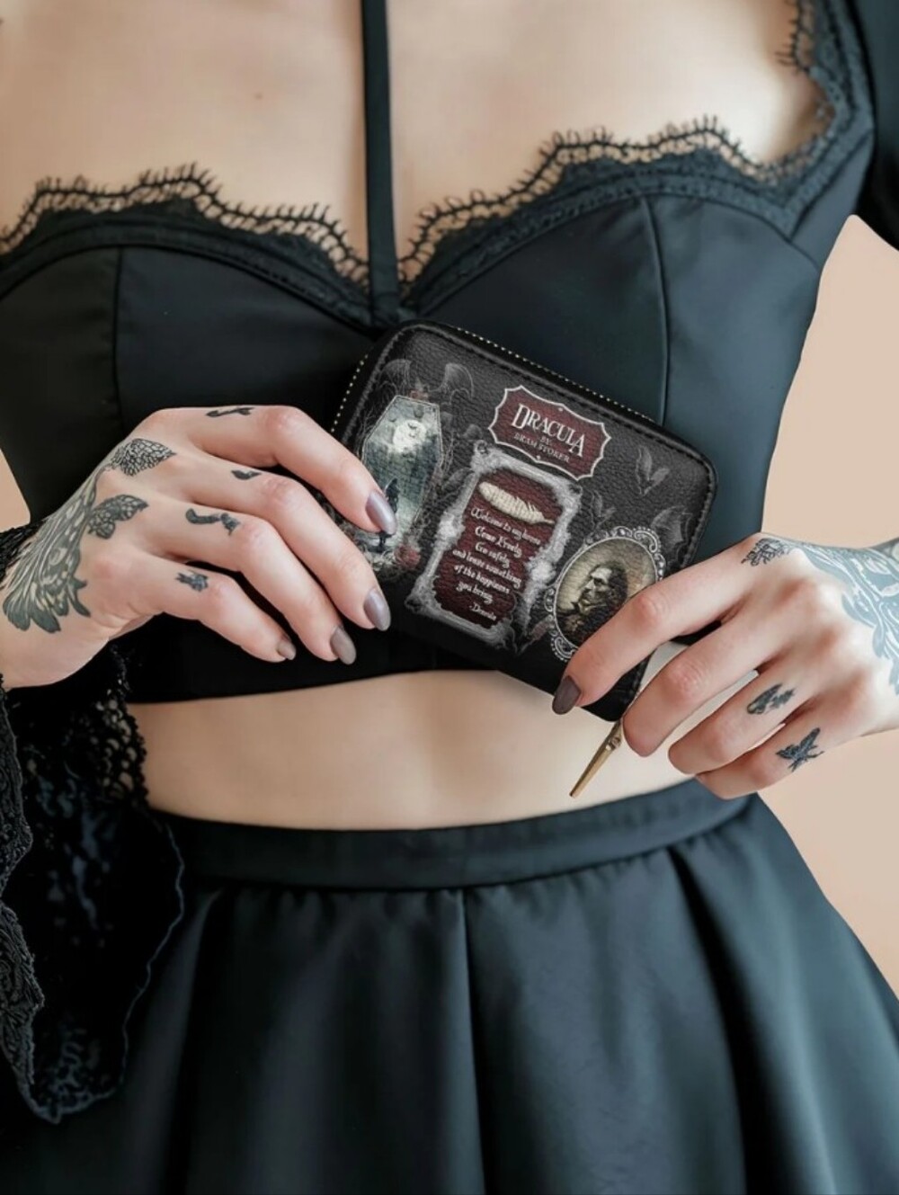 Lettoria Vegan Leather Dracula Mini Wallet